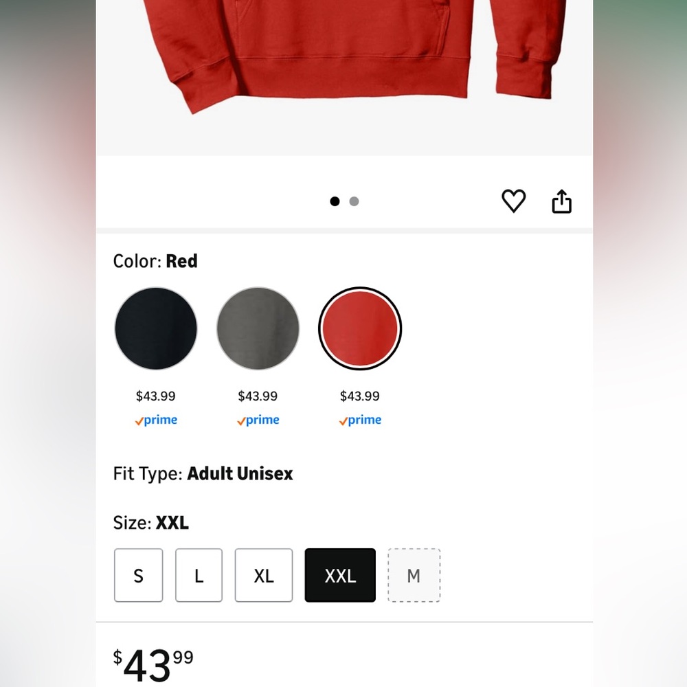 Nascar Bold Red hoodie - Picture 2 of 8